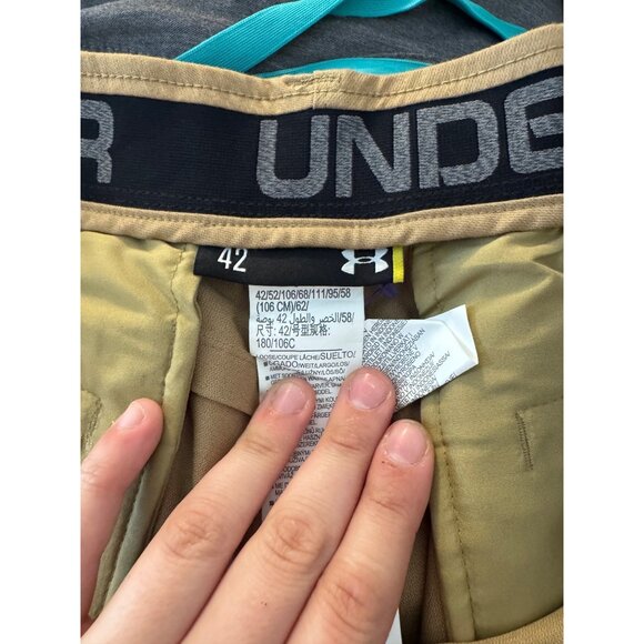 NWT Under Armour Tan Khaki Dress Pant Mens Golf - Picture 4 of 6